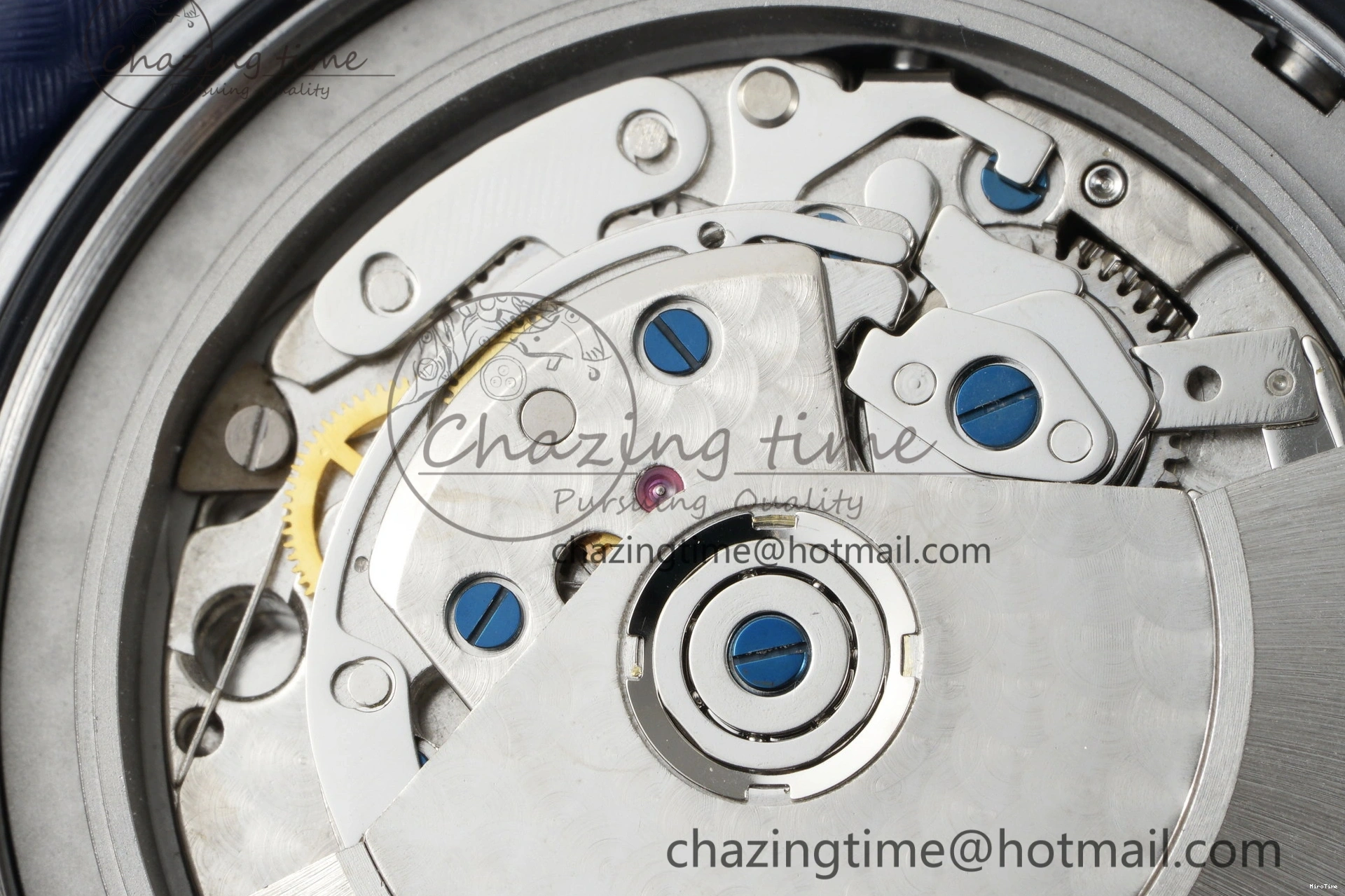 MIROTIME 0520 Pilot Chrono SS AZF 1:1 Best Edition Blue Dial on Brown Leather Strap A TimelessDesign 7060